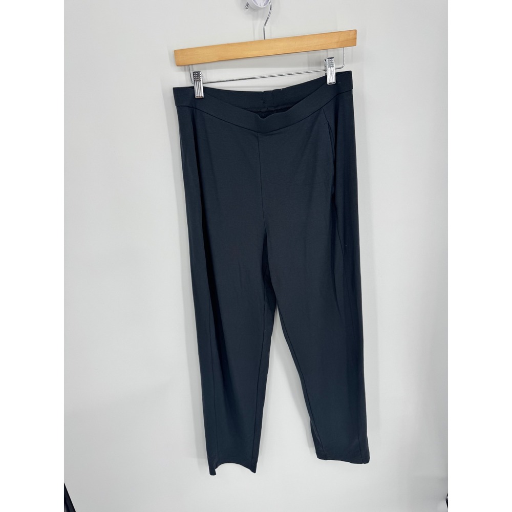 Eileen Fisher Gray Tencel Lyocell Pull On Tapered Leg Pants Estimated Sz Medium